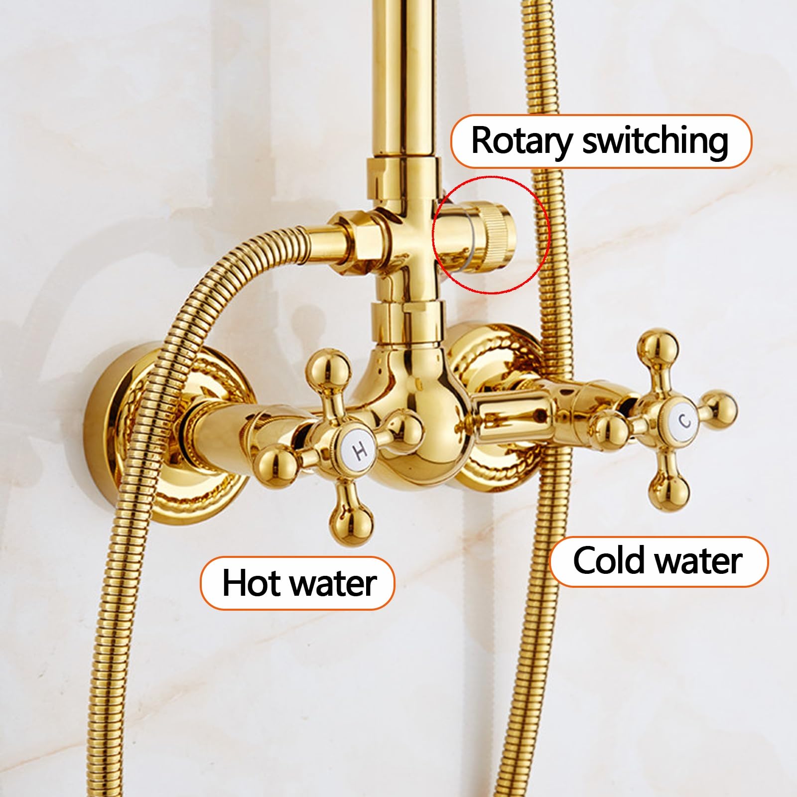 Regulowana kolumna prysznicowa 70-120 cm szczotkowany złoty zestaw prysznicowy montowany na ścianie system prysznicowy z mieszaczem mechanicznym luksusowa armatura łazienkowa