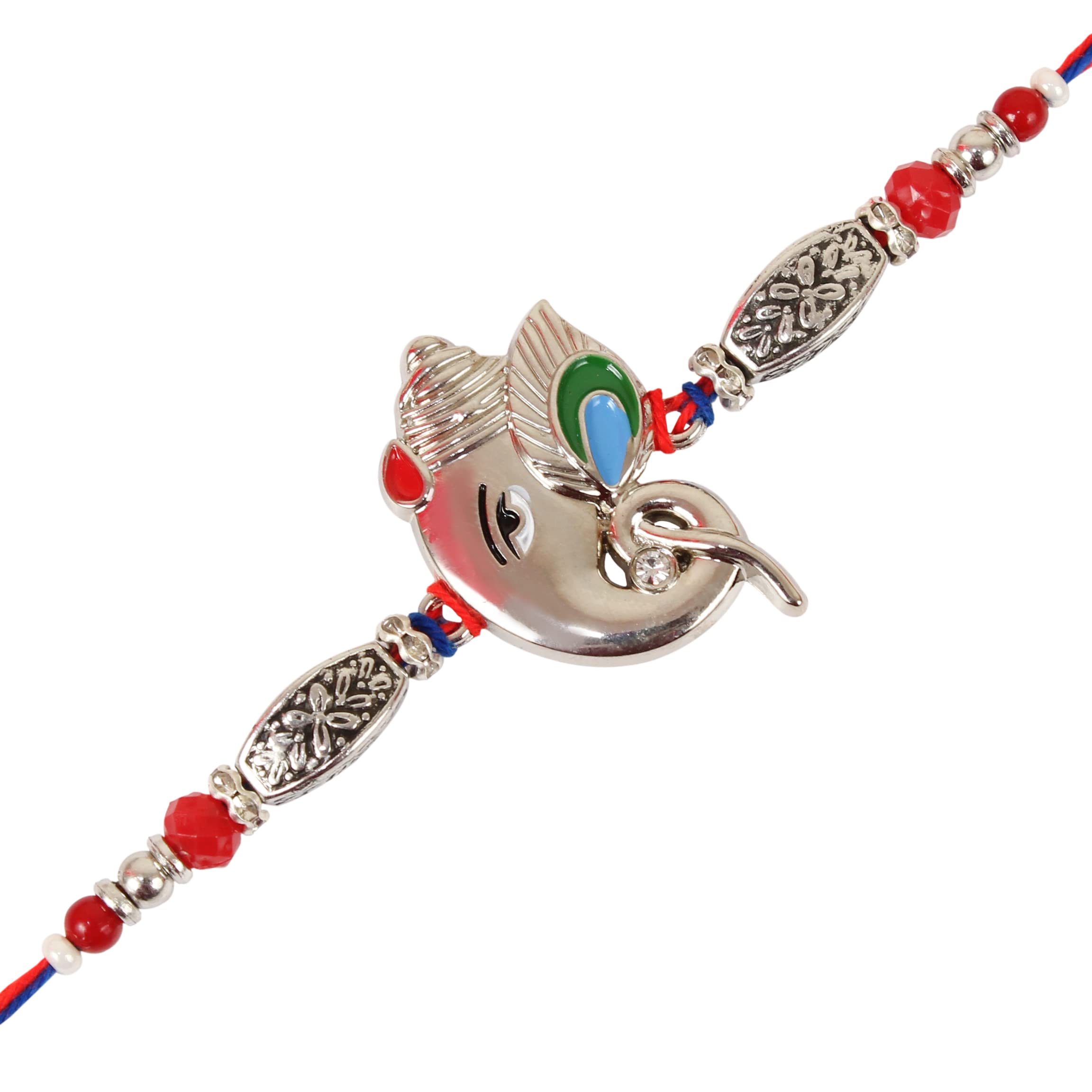 TIED RIBBONS Rakhi for Brother | Bhai Rakhi with Card | Roli Chawal Tika - Raksha bandhan Rakhi Bracelet for Brother Rakhi Thread | Rakhi for Bhaiya | Rakhi Gifts for Brother