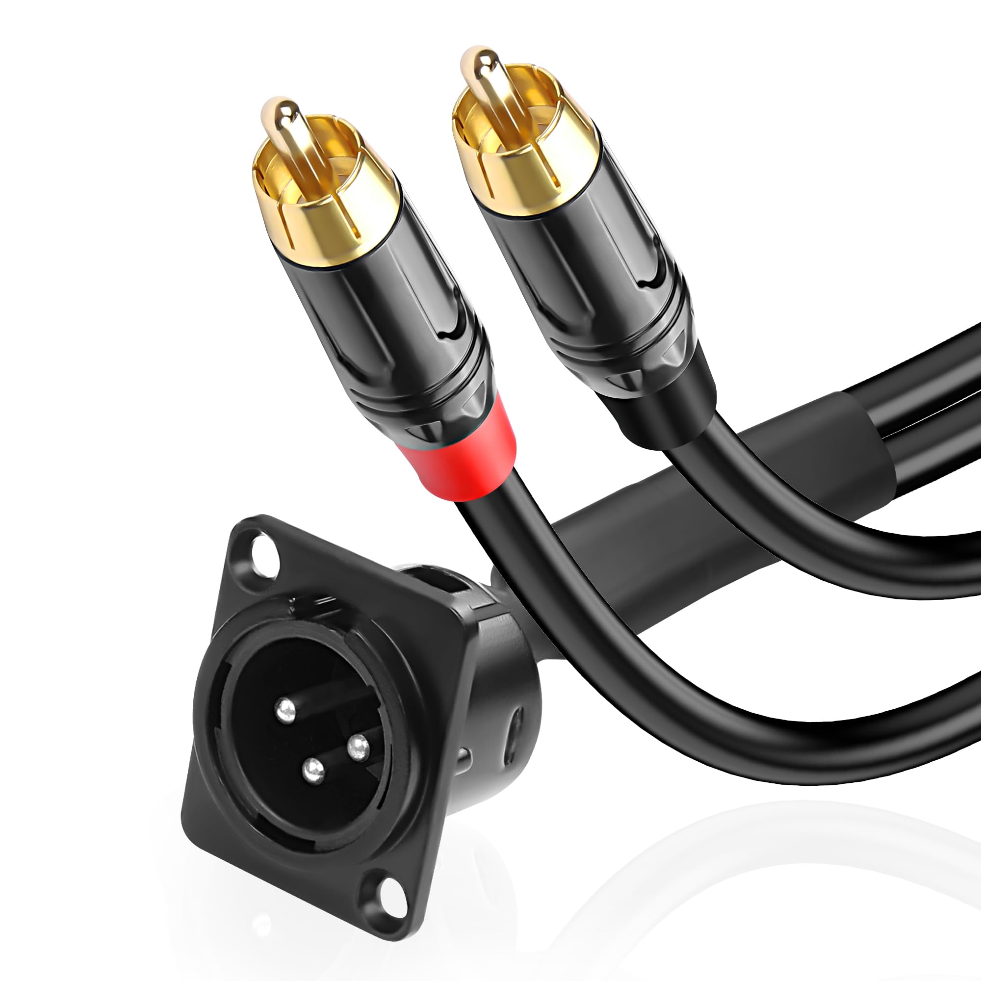 Amazon.com: XMSJSIY D-Type XLR to RCA Stereo Audio Splitter Cable