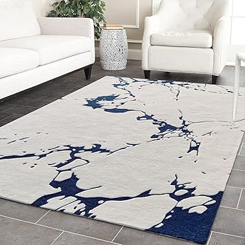 Firoz and Brothers f & b Rugs Hand Made Modern Design with (USA) Exported Collection Carpets for Living Room Size 8 x 10 feet 240 x 300 cm
