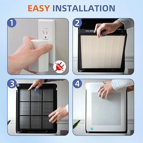 Miniatura 5 de Vital 200S - Filtro de repuesto para purificador de aire LEVOIT Vital 200S, filtro de carbón activado de alta eficiencia H13 True HEPA 3 en 1, Vital