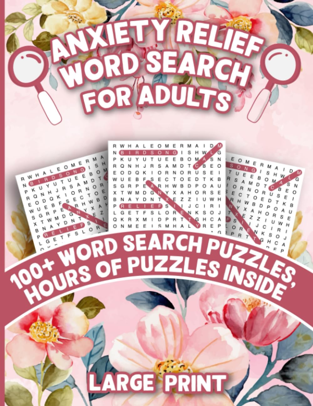Anxiety Relief Word Search Puzzle: Escape to Serenity, Mind Relaxing Large Print word search puzzle for Adults, Seniors & Teens