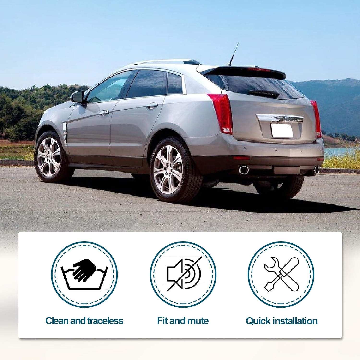 Rear Window Wiper Arm Cover Compatible with Cadillac SRX 2010 2011 2012 2013 2014 2015 2016 2017 Replace OE 25937776 Rear Windshield Wiper Arm Cover