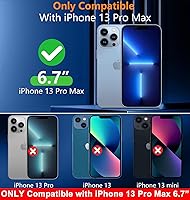 Vista 2 de SPIDERCASE Solo diseñada para iPhone 13 Pro Max, funda delgada para iPhone 13 Pro Max de 6.7 pulgadas, transparente Naranja