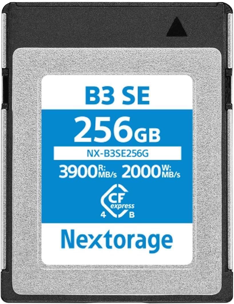 Nextorage Japanese CFexpress 4.0 Type B 256GB Memory Card Max. Read Speed 3900MB/s Max Write Speed 2000MB/s NX-B3SE256G CF Express 4.0 typeb Nextorage