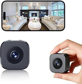 Mini Hidden Spy Camera, Wireless WiFi Home Security Camera, 1080P HD, Small Indoor Camera with Night Vision, Motion Detection Alerts, In-Camera Storage
