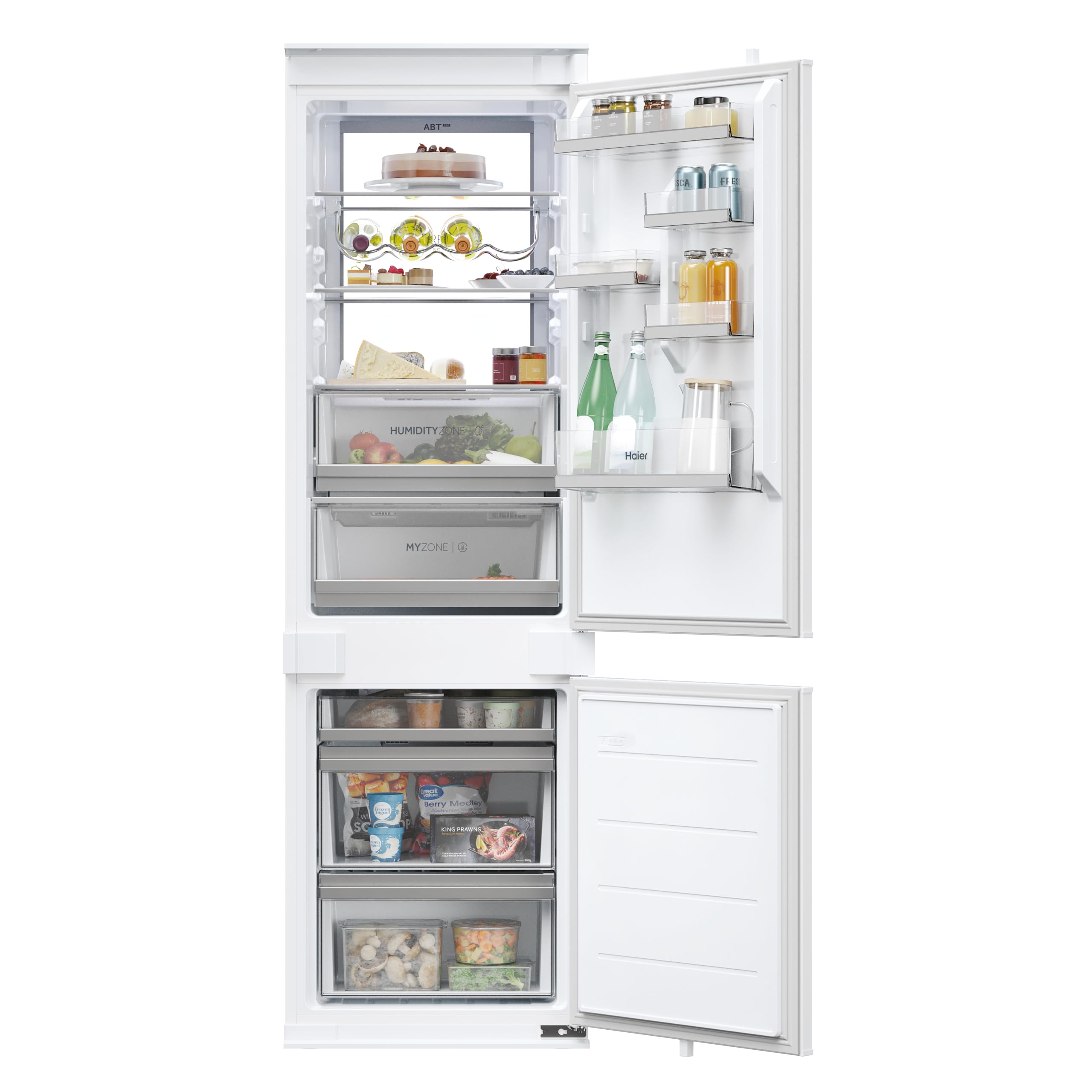 Haier Hbw7518Ctk Refrigeration Combi Fridge Freezer White - Fridge Freezer Only