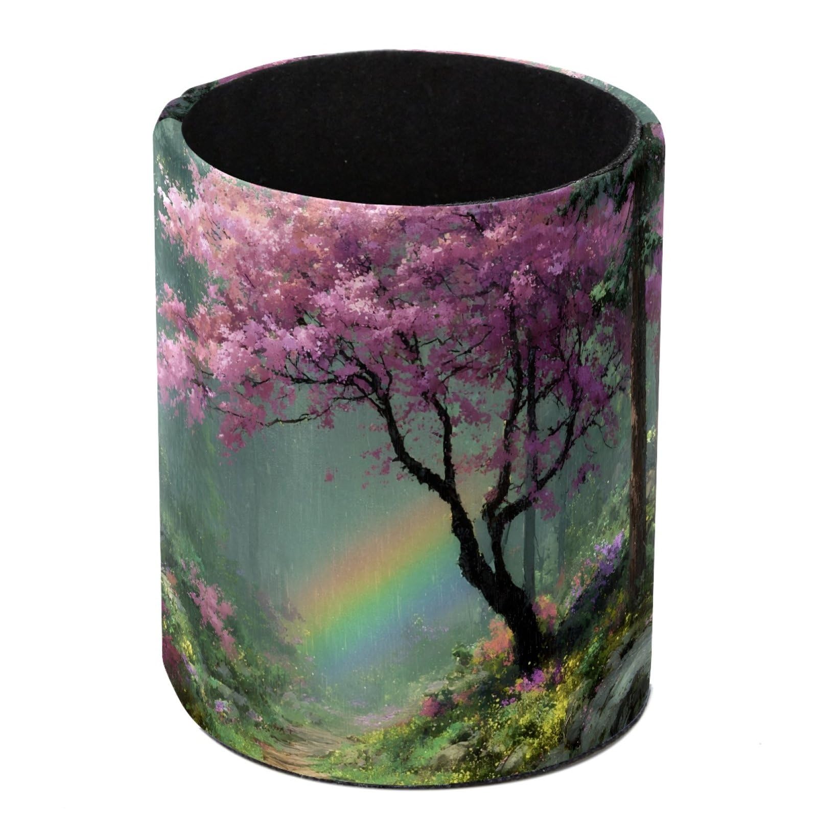 FWJZDSP Rainbow Pencil Cup Pen Organizer Makeup Brush Holder for Office Home Countertop Desk Accessory Storage