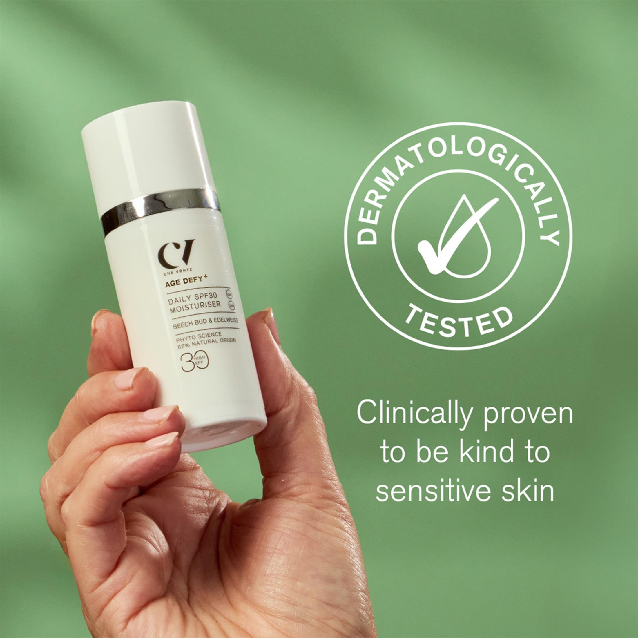 Green People Age Defy+ Daily SPF30 Moisturiser, 30ml | SPF Gesichtscreme, Parabenfrei und ohne Alkohol, SPF30 Schutz, Edelweiß, Buchenknospe und Hagebutte, Geeignet ab 30 Jahren