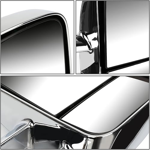 Miniatura 6 de DNA Motoring TWM-001-T222-BK-R Espejo de remolque de ajuste manual compatible con Silverado Suburban Avalanche Tahoe Sierra Yukon 03-06, lado derecho