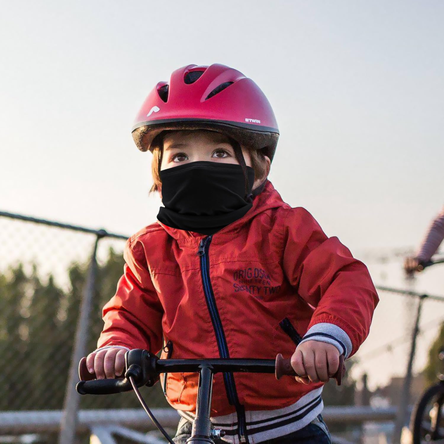 Bufanda Cuello Deporte para Niños Niñas Running Montar a Caballo Talla única Negro Azul