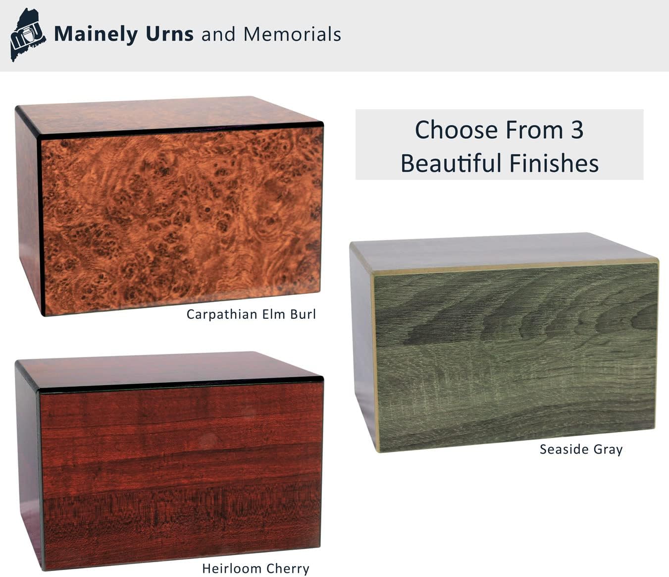 U.S. Navy Themed Heirloom Cherry Wood Cremation Urn for Ashes Personalized with Nameplate - Veneered Wood Memorial Urn - Large 213 Cubic Inch Capacity for a Person Weighing Up to 205 Pounds