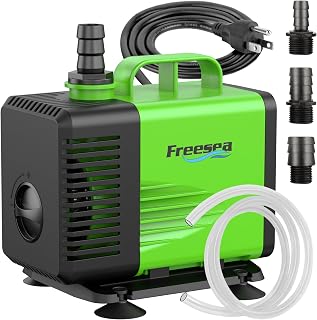 Submersible Water Pump for Pond: 1350GPH 150W Fountain Pump with 6.6ft Tubing for Aquarium Fish Tank Waterfall Hydropoic