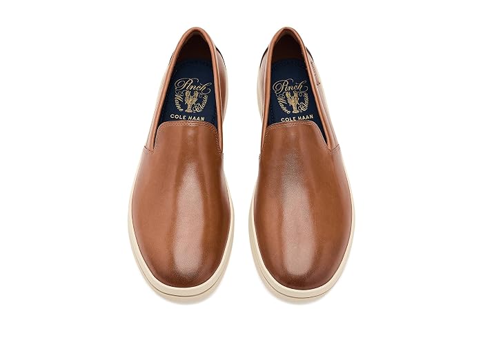 cole haan slip on dress shoes GrandPro Luxe Slip-On 9 Men's Black Leather upper in British TanRubber podded outsoleLining Cole Haan Men's Long-Weekender Slip-On
