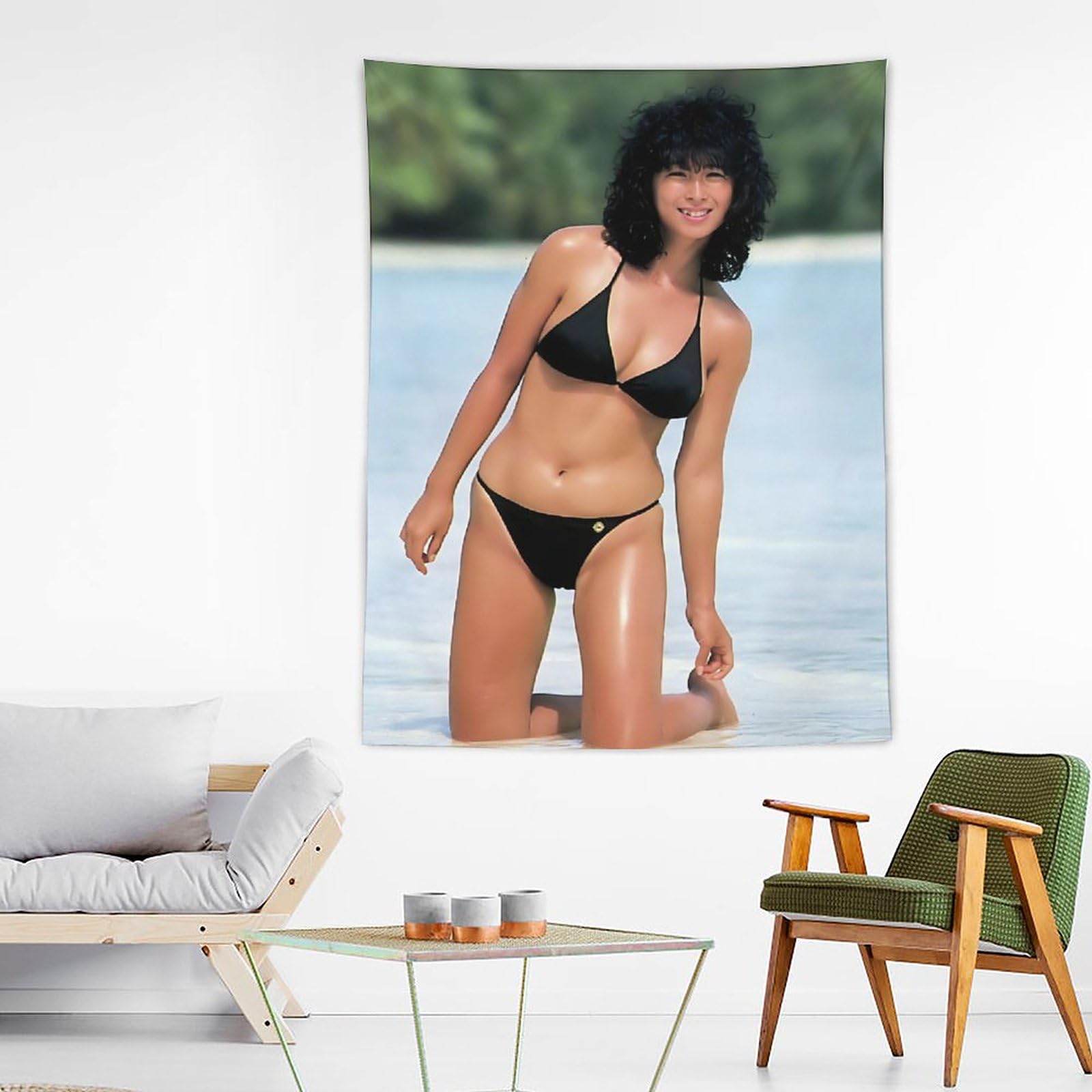 Amazon.co.jp: 河合奈保子写真水着セクシー 絵画ポスター