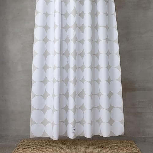 Miniatura 5 de Cortina de ducha hecha en Corea, sin costuras, resistente al agua, (71 pulgadas de ancho x 74 pulgadas de largo) Incluye 12 ganchos de plástico para