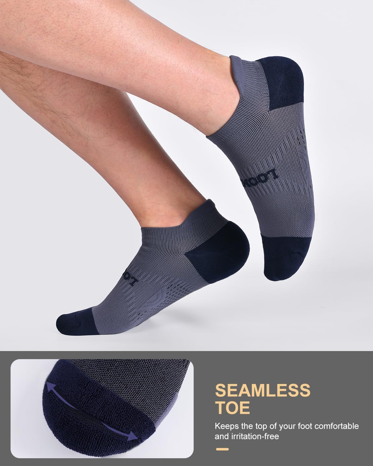 3-5 Pairs Athletic & Casual Breathable Ankle Socks with Comfort Padding and Enhanced Arch Support, Moisture-Wicking - Image 5