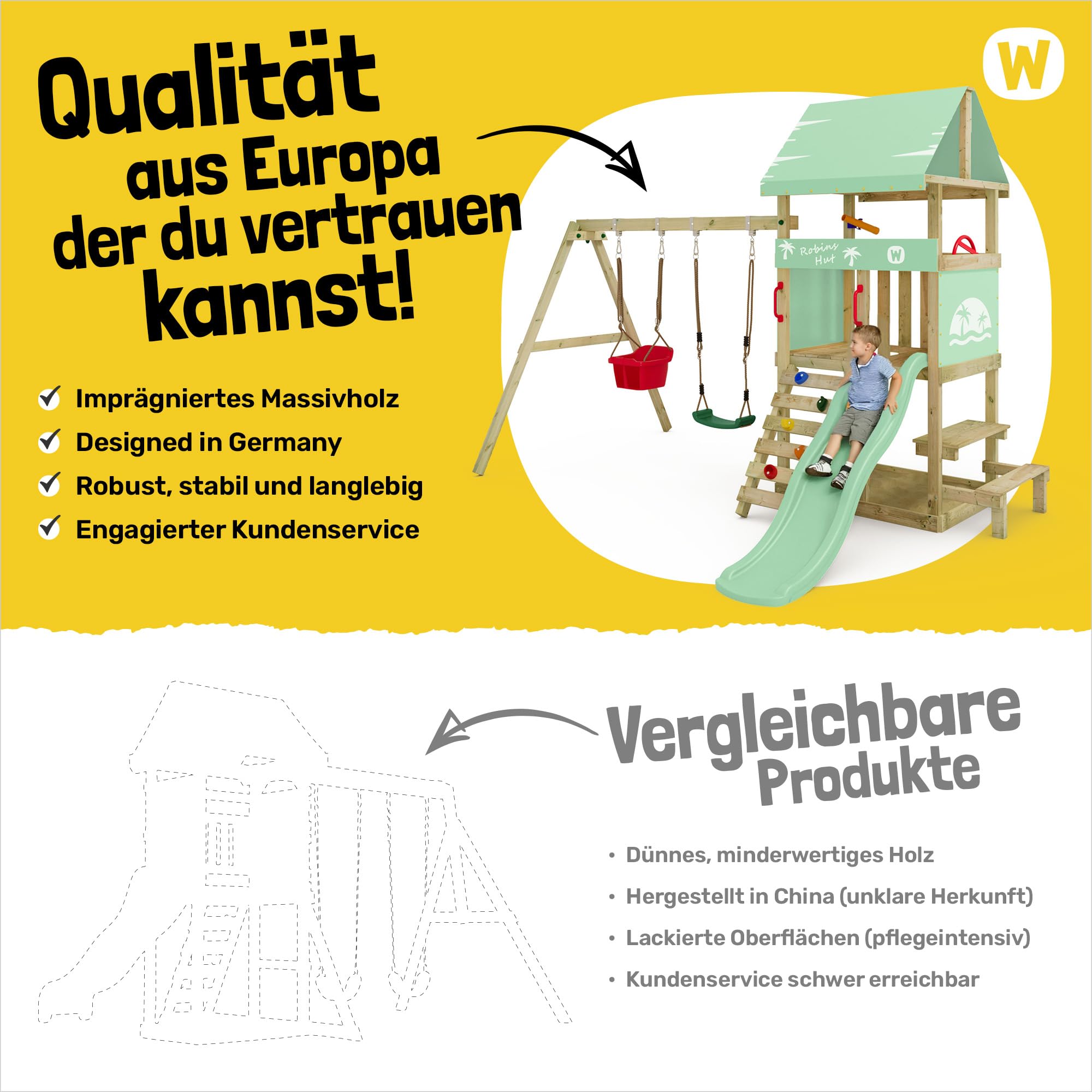 Wickey Spielturm DinkyHouse mit Picknicktisch - pastellpinke Rutsche & Plane - Kinder Kletterturm für den Garten aus Massivholz - 334x317x247 cm