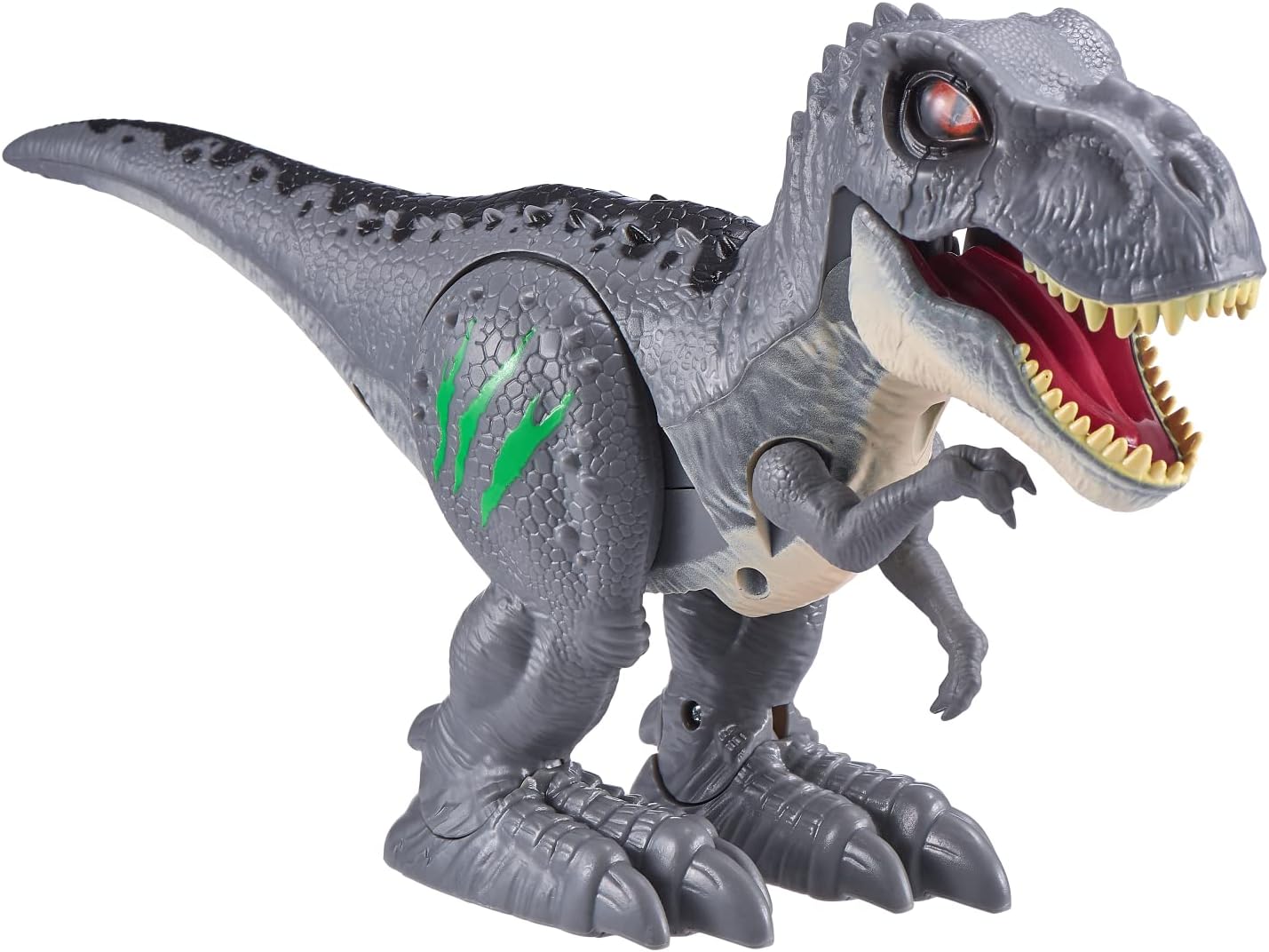 Attacking Grey T-Rex Battery-Powered Robotic Toy by Zuru, Dinosaur Toy, Gift for Boys 3 Years Old and Up