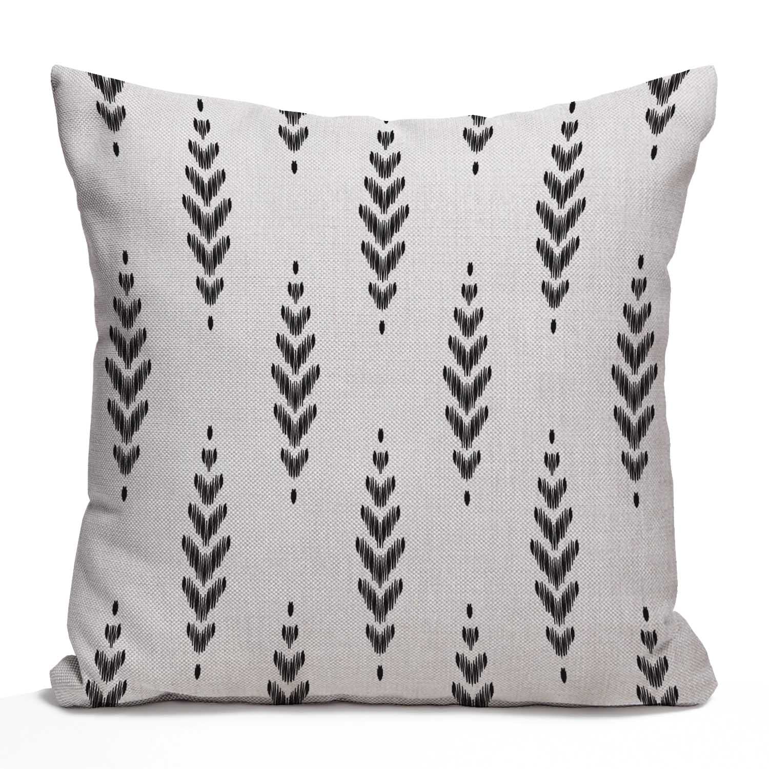 Tomda Multi077 Ikat Chevron Decorations Cushion Cover Boho Farmhouse Decor Throw Pillow Cases Pillow Cover 45X45cm 18X18 Inch Home Decoration
