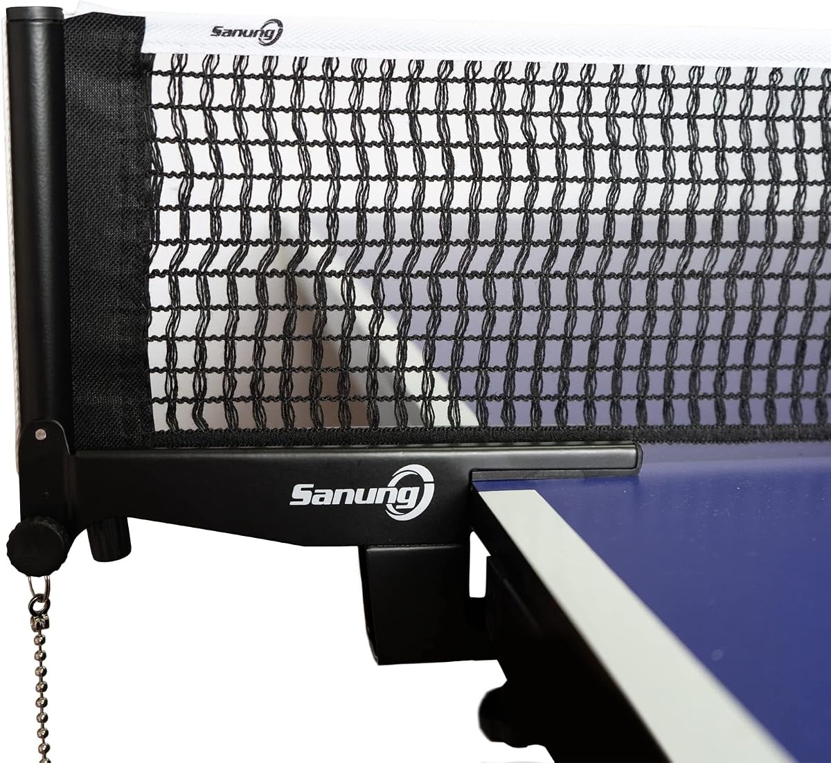 Sanung S406 Red y poste de tenis de mesa portátil, juego de red y poste de ping pong profesional para cualquier mesa estándar (60 pulgadas de ancho), utilizado para competencia de entrenamiento, fácil configuración