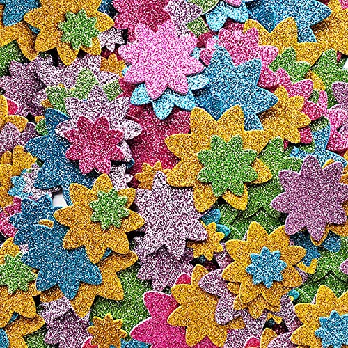 Jtnohx Glitter Foam Flower Stickers - Image 4