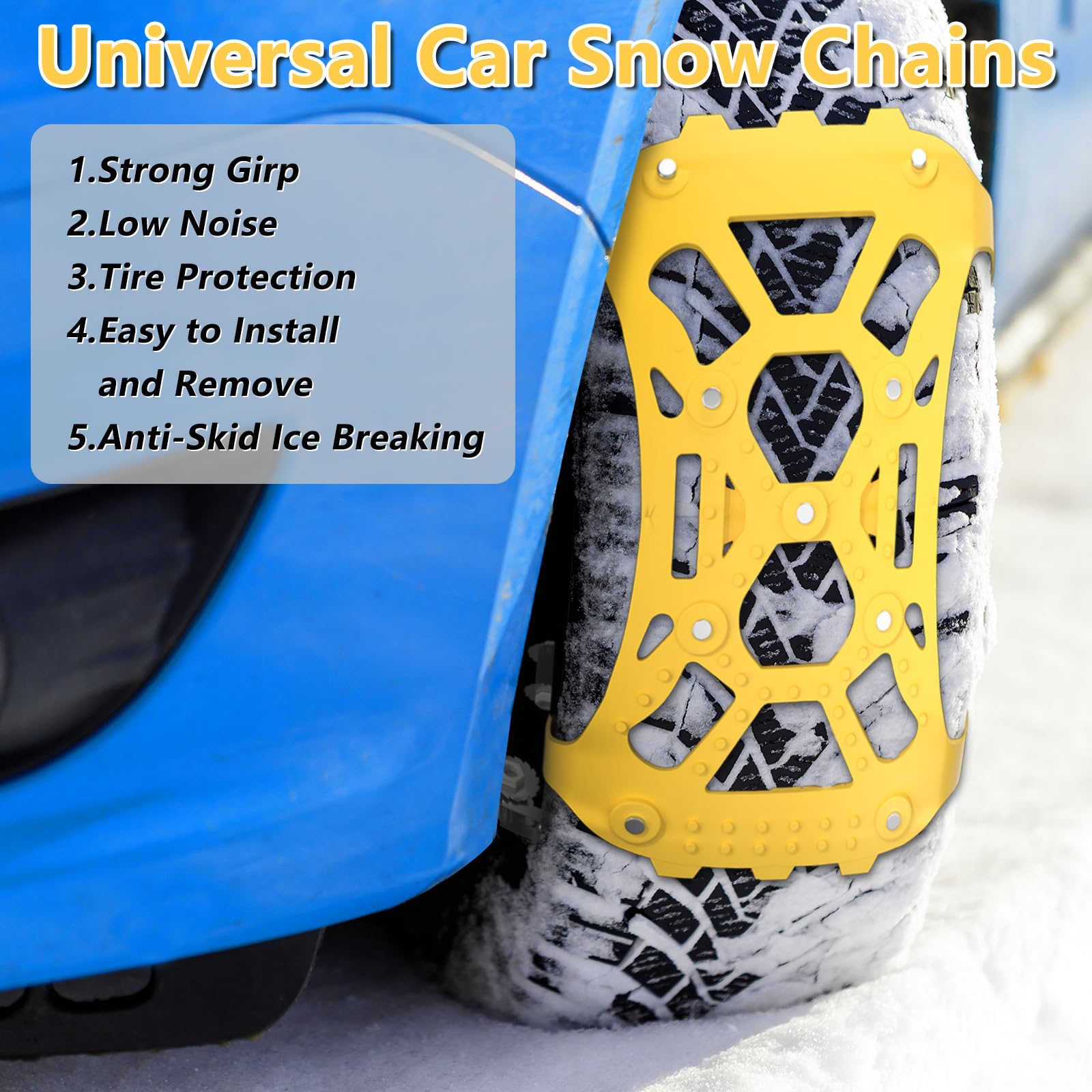 Jeinbuil Chaînes à Neige Universelles Pour Voitures Pour Largeurs De