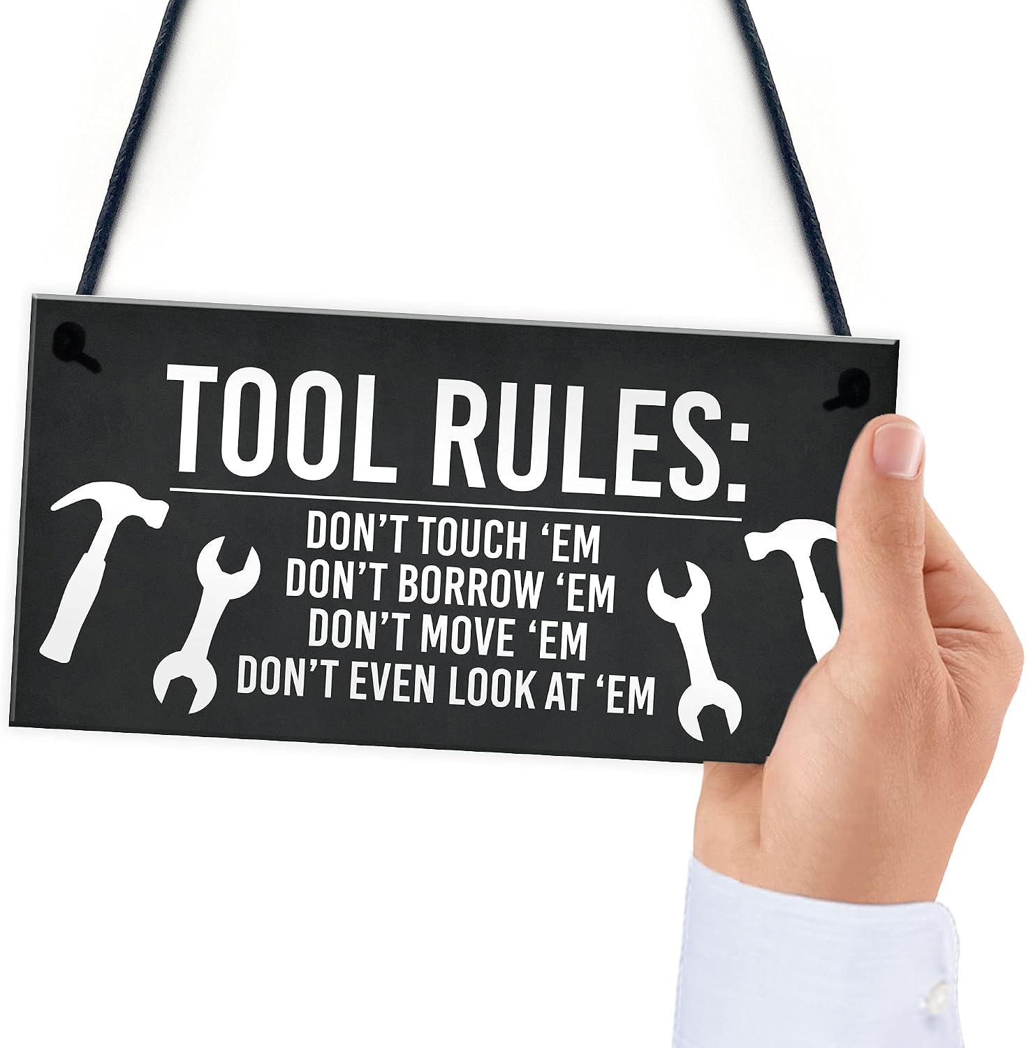 RED OCEAN TOOL RULES Sign Man Cave Shed Garage Sign Funny Gift For Men Dad Grandad
