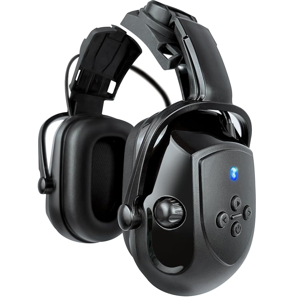 SAFEBUILDER Bluetooth Hard Hat Ear Muffs, SNR 26dB