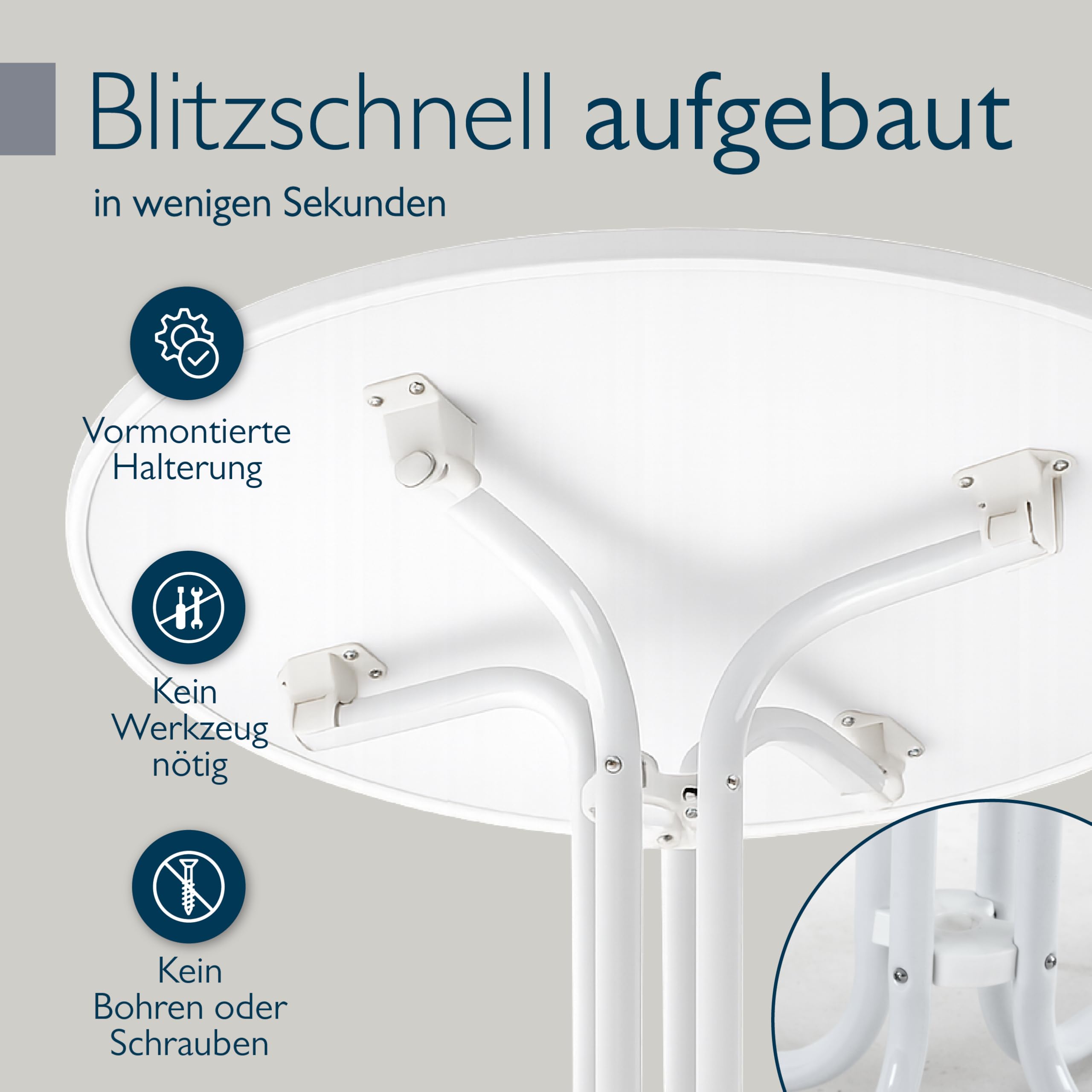 Tuintafel terrastafel 60 cm diameter