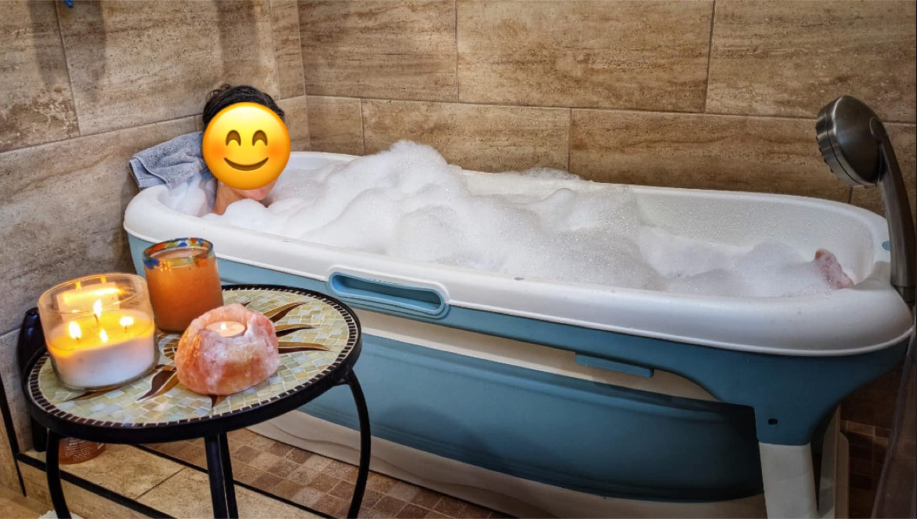 36/mo Finance W WEYLAN TEC 54 inch Luxury Extra Large Foldable Bath