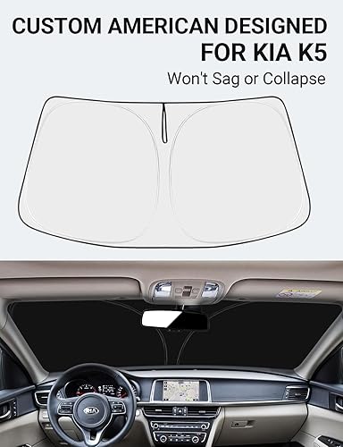 Miniatura 2 de Proadsy Parasol plegable para parabrisas delantero actualizado 2024, 2023, 2022, 2021, Kia K5, GT-Line, GT, accesorios para sedán