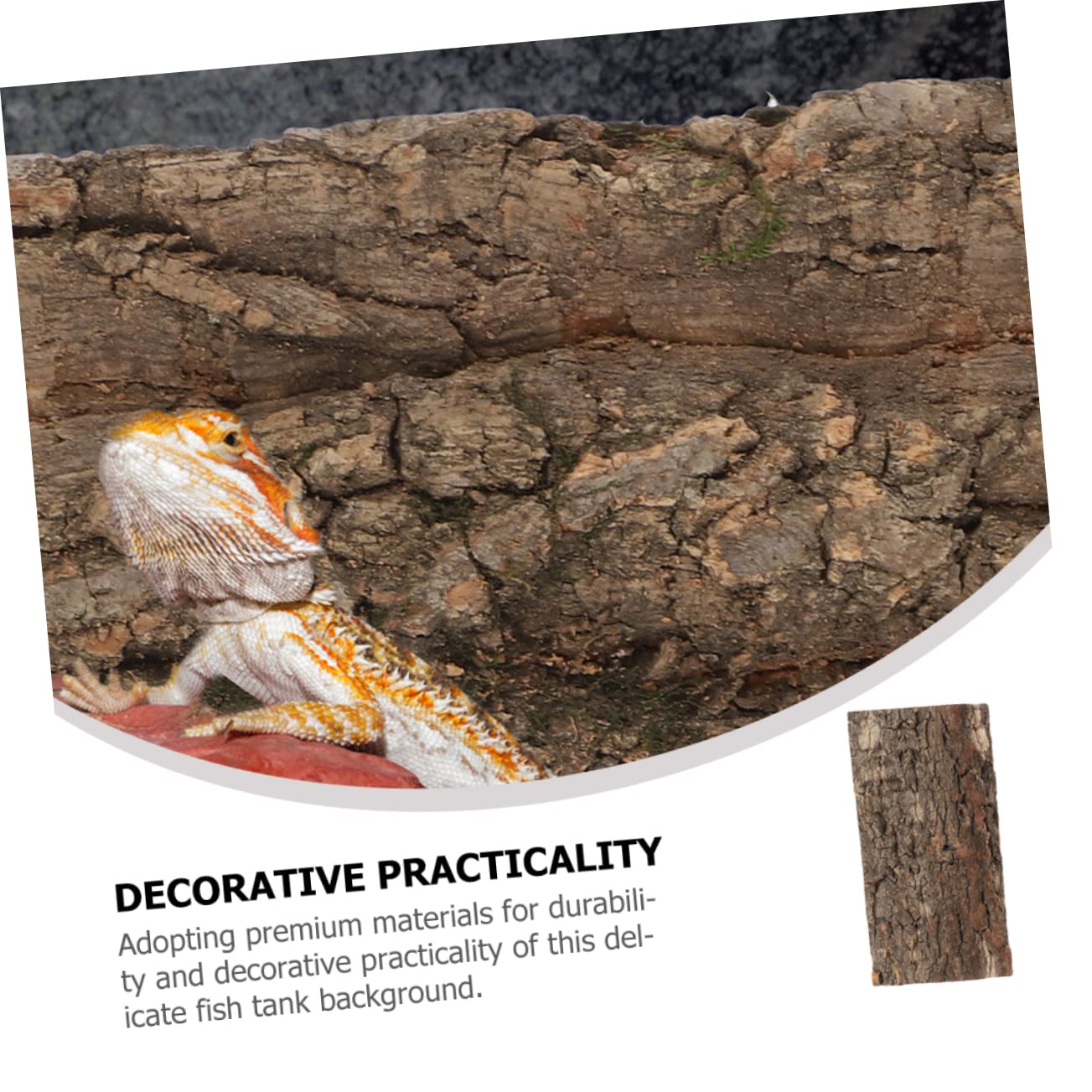 INOOMP 10piezas Fondo De Acuario Natural De Corteza Diseño Simulado para Decoración De Peceras y Terrarios Resistente y Reutilizable