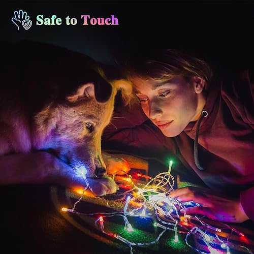 Miniatura 7 de Guirnalda de 240 luces LED multicolor de 88 pies para interiores y exteriores, luces conectables para árbol de Navidad, impermeables, 8 modos con