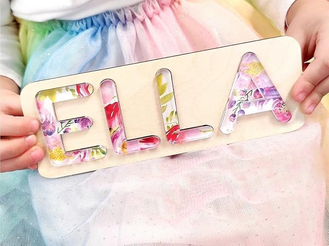 Personalized Name Puzzle, Nursery Room Decor, Wooden Kids Name Jigsaw Puzzle, Birthday Gift, Easter Gift, Name Busy Puzzle, Custom name puzzle