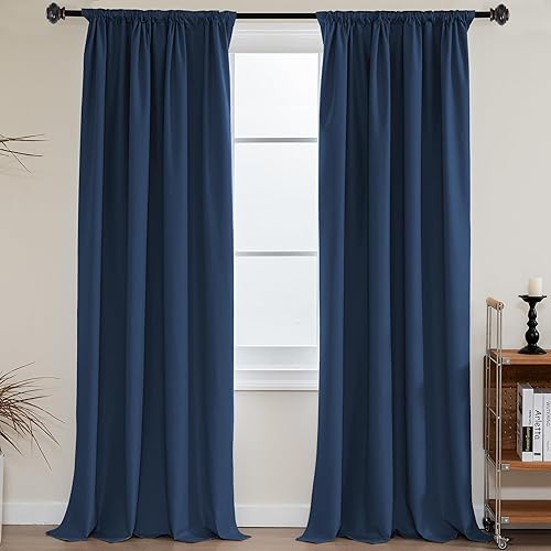 H.VERSAILTEX Cortinas Opacas de 96 Pulgadas de Largo 100% Completamente Opacas con Aislamiento Térmico Cortinas Colgantes con Bolsillo para Varilla