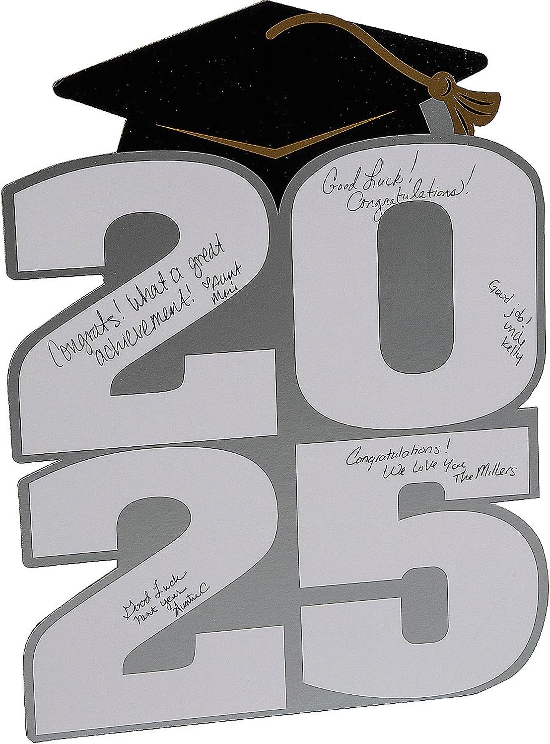Fun Express 11" x 15" 2025 Graduation Cardboard Autograph Sign with Easel