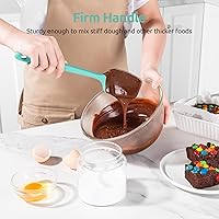 Vista 5 de U-Taste Juego de espátulas de silicona para cucharas: 480ºF resistente al calor de grado alimenticio flexible de goma flexible, antiadherente