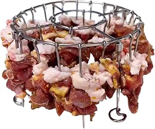 Air Fryer Skewer Stand Cooking, Supplies, Kitchen, Gadgets, Tools | Vertical Stainless Steel Skewer Holder Rust Resistant Easy Clean for Meat Vegetable Chicken Seafood Kabobs Barbecue Oven