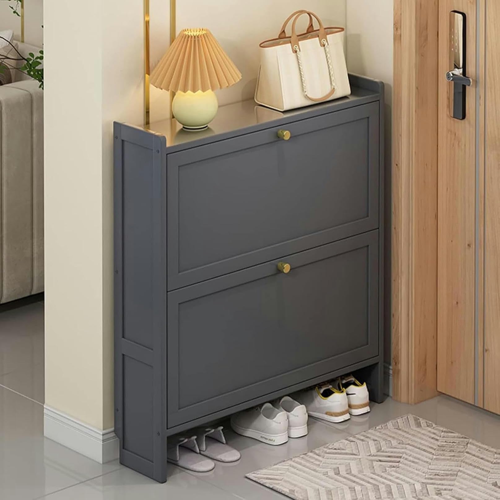 Meuble à chaussures compact anti-encombrement pour libérer l'espace au sol dans votre entrée