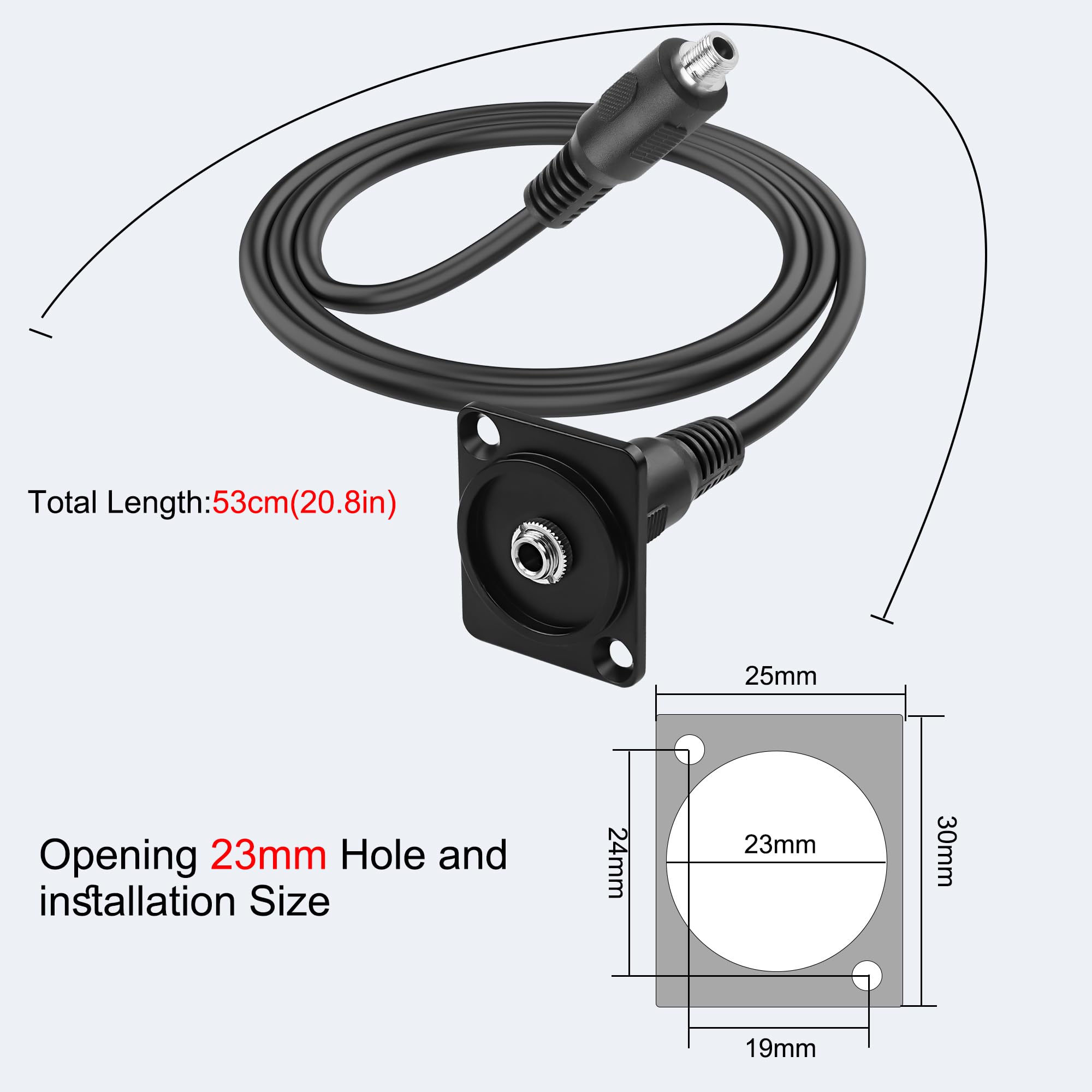 Amazon.com: MEIRIYFA 3.5mm TRRS to D-Type Panel Mount Audio