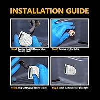 Vista 6 de Luz LED para placa de matrícula compatible con Cadillac Escalade Chevy Silverado 1500 2500 Suburban Tahoe Tag Light GMC Sierra 1500 2500 3500