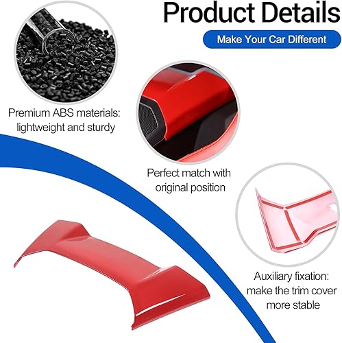 Miniatura 9 de Cubierta de altavoz superior trasera compatible con Chevrolet Corvette C8 Stingray 2020-2024, cubierta superior del cargador de teléfono de fila
