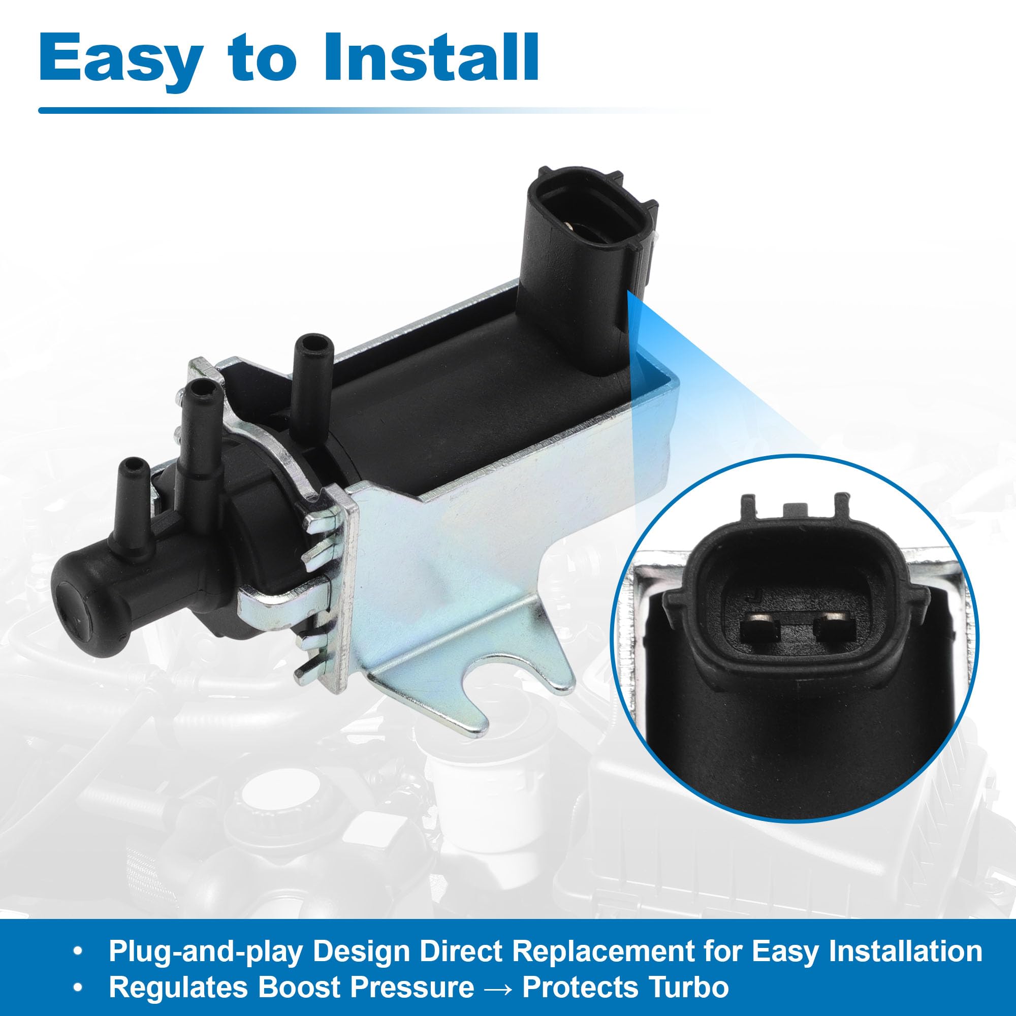 Válvula Solenoide De Presión Turbo Para Toyota RAV 4 II (_A2_) 2.0 D 4WD (CLA20_, CLA21_, CLA20R, CLA21R) 2001-2005 Válvula Solenoide Negra No.2581927040 1 Pieza