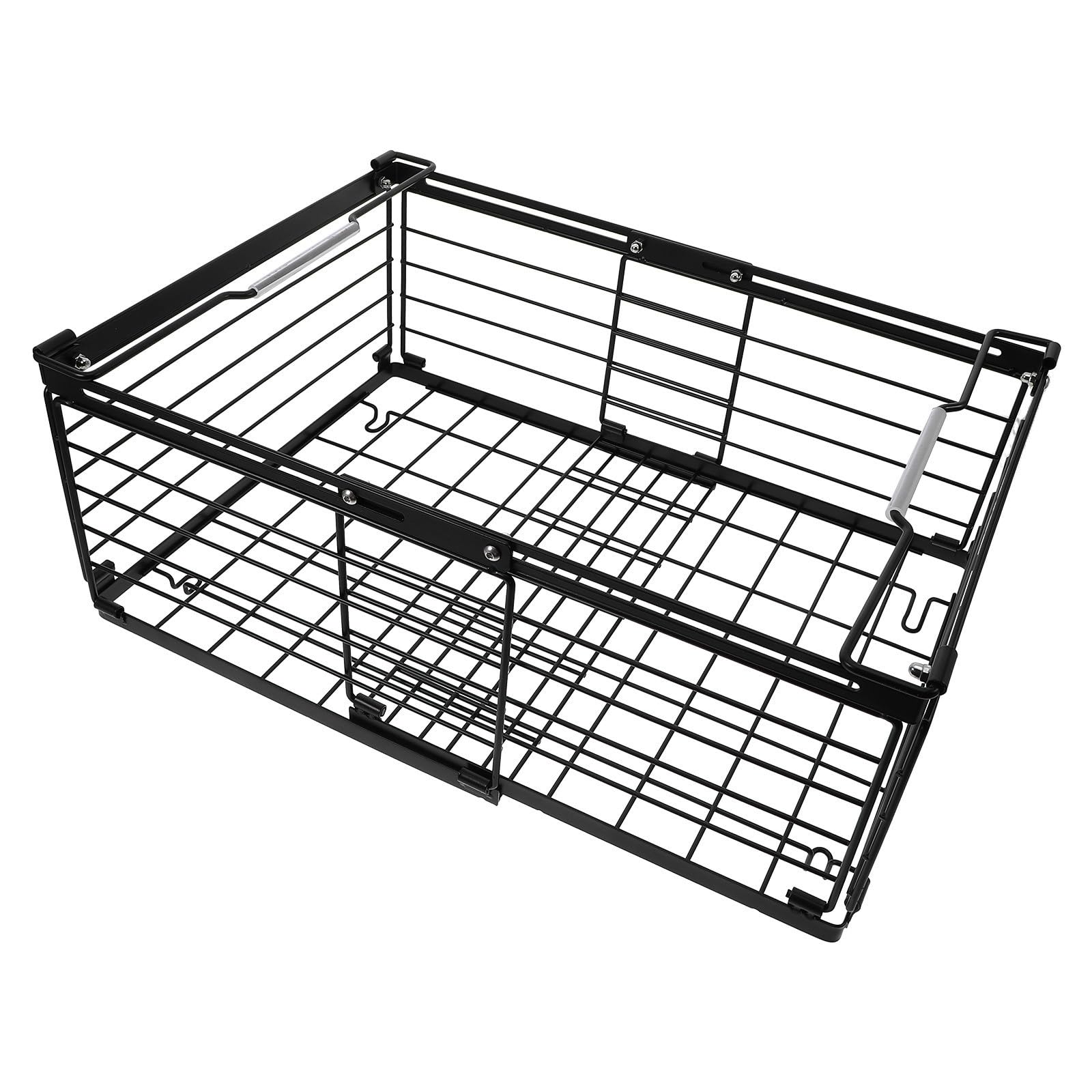 Organizador de Congelador Horizontal de Hierro Negro Cestas Colgantes Multilayer para Cocinas y Congeladores Comerciales, Diseño Abierto que Promueve Circulación de Aire