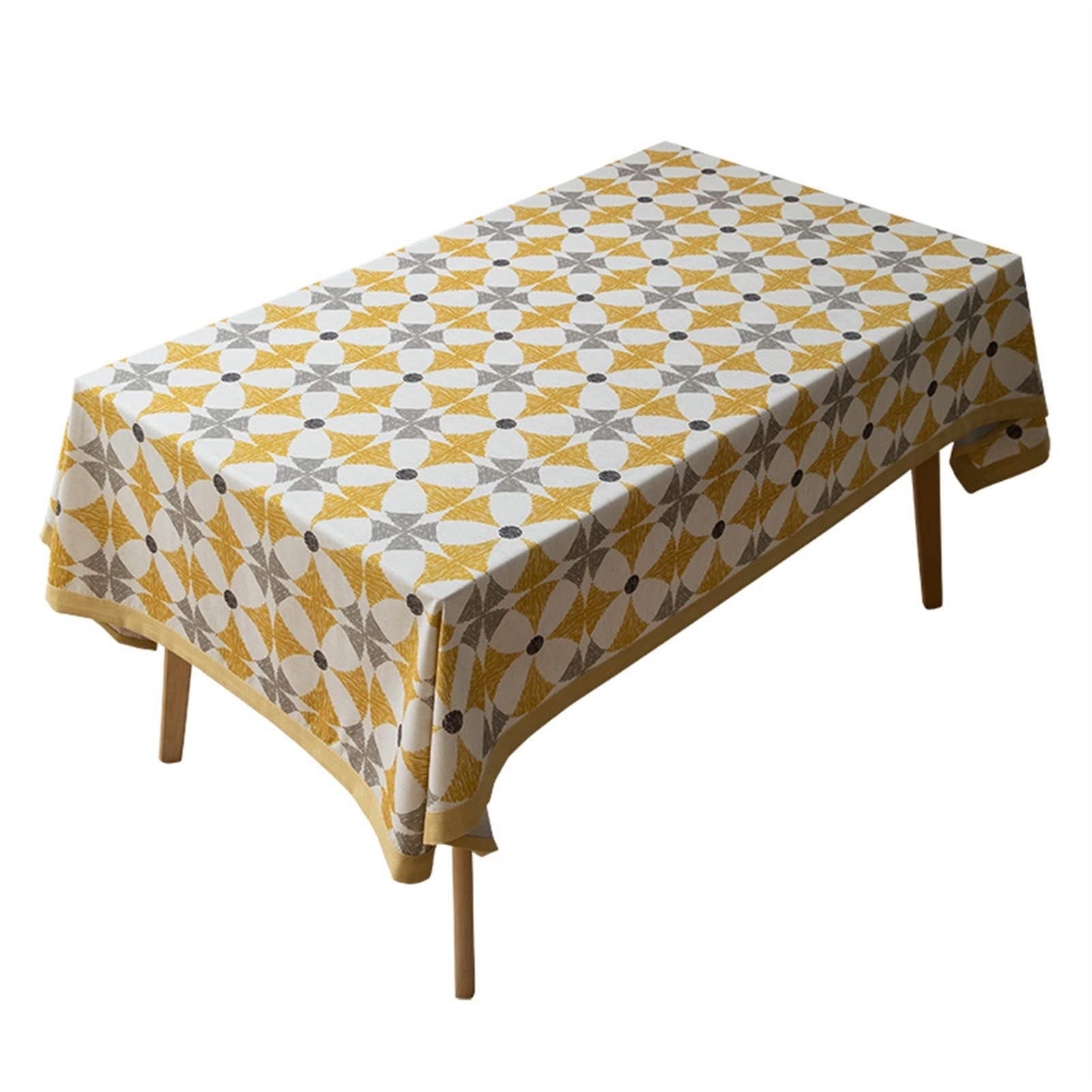 Nappe géométrique en coton pour embellir vos repas de vacances