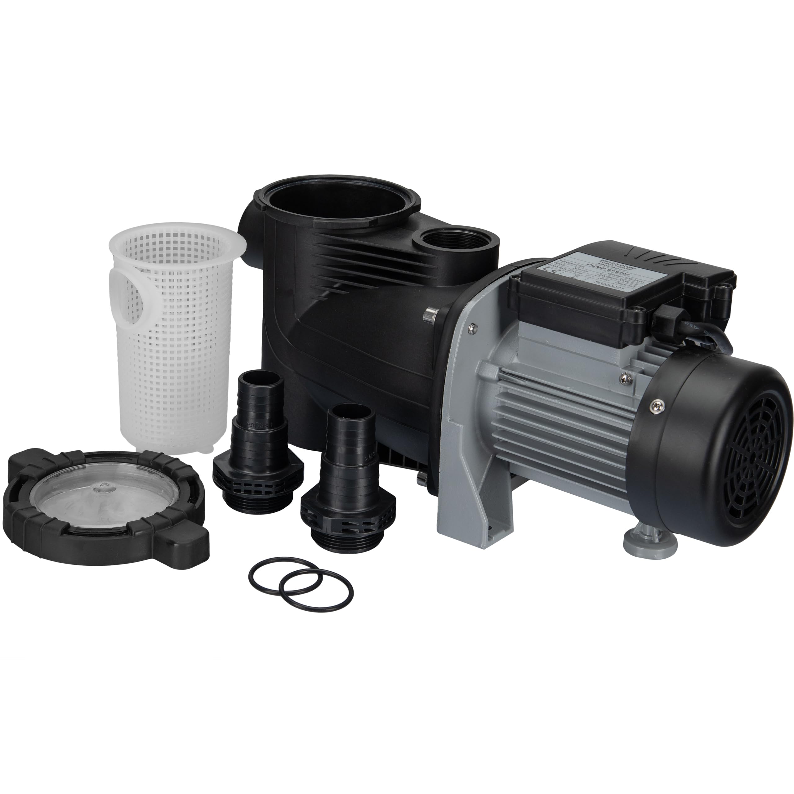 COIL Pompa per piscina, pompa filtro, autoadescante, pompa di circolazione, capacità: 8000 l/h, altezza massima di mandata 8,5 m, prefiltro: 300 W, motore silenzioso: 73 dB, IPX5, 230 V/50 Hz