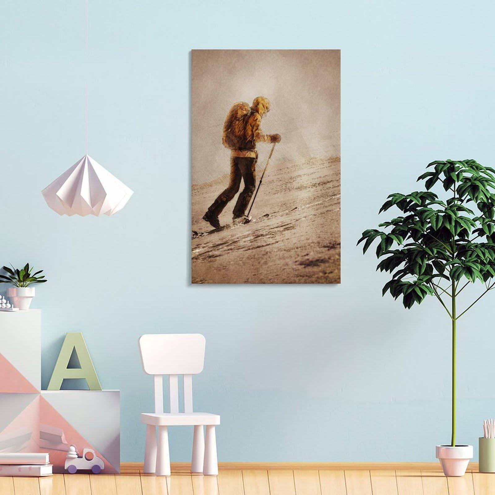 POLIUAWS Klettersport-Wandbilder für Schlafzimmer, rustikale Badezimmerdekoration, WC-Wandkunst, 20x30 Zoll (50x75 cm)