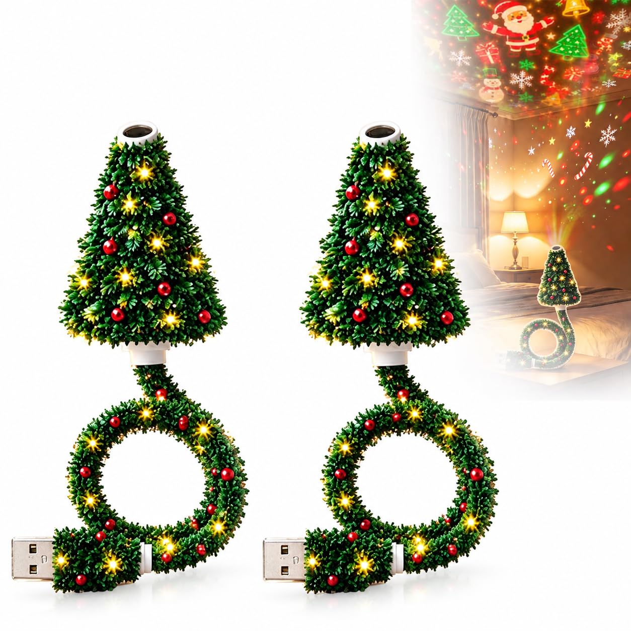 Weihnachtsbaum Deckenprojektor für den Plug Play Weihnachts Projektor，2PCS A