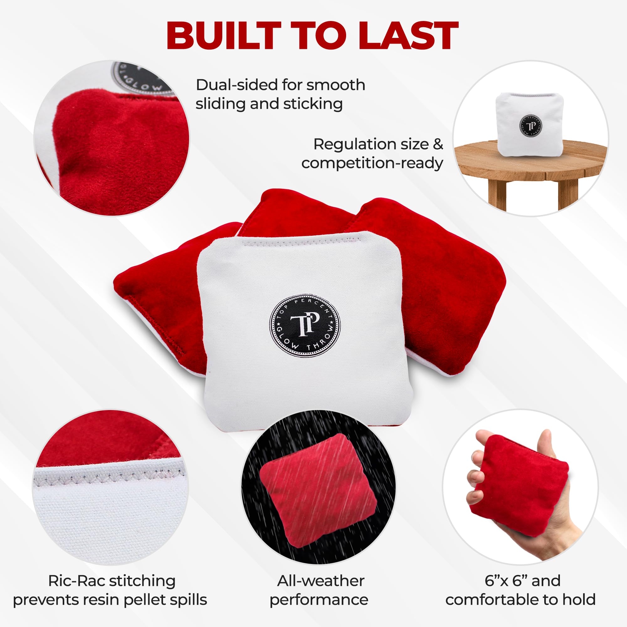 BackYardGamesUSA Cornhole Bean Bags ACA Regulation Black & White Chicago Baseball